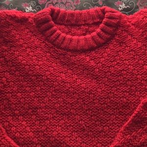 Red Wool Sweater, 1970’s/1980’s